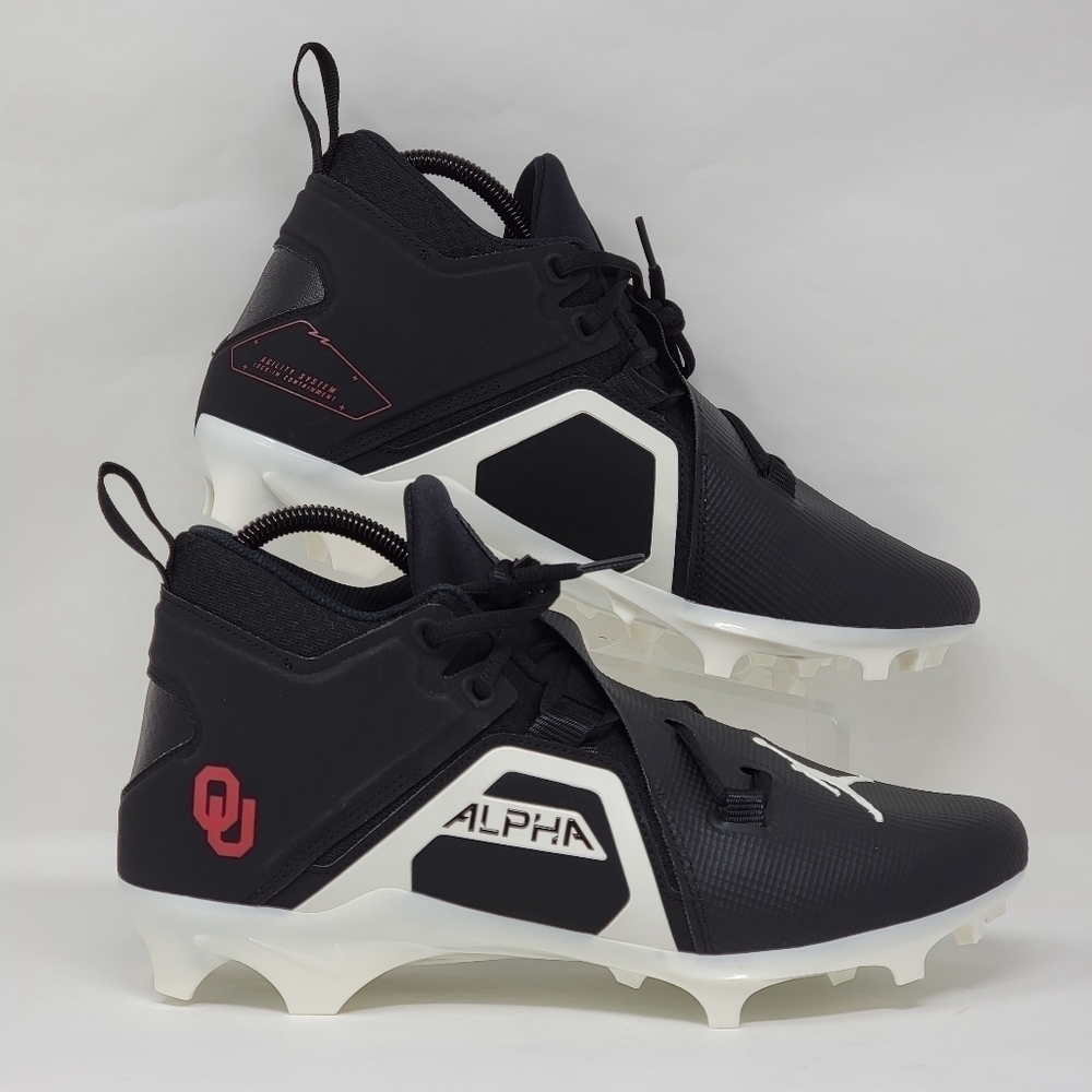 Nike Jordan Alpha Menace Pro Oklahoma OU Mens Size 10.5 W Cleats DH3368-004 New